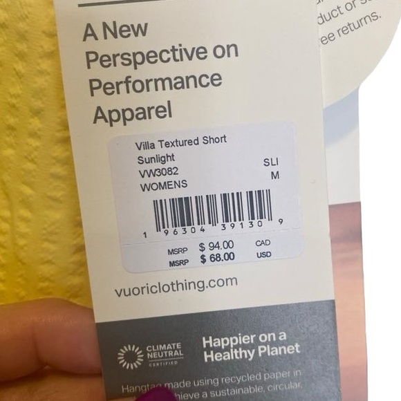 NWT Vuori shorts set SUNLIGHT Size: M - Picture 3 of 5